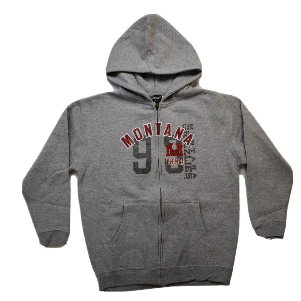 J. America Youth Boys NCAA Montana Grizzlies 1893 Full-Zip Hoodie New